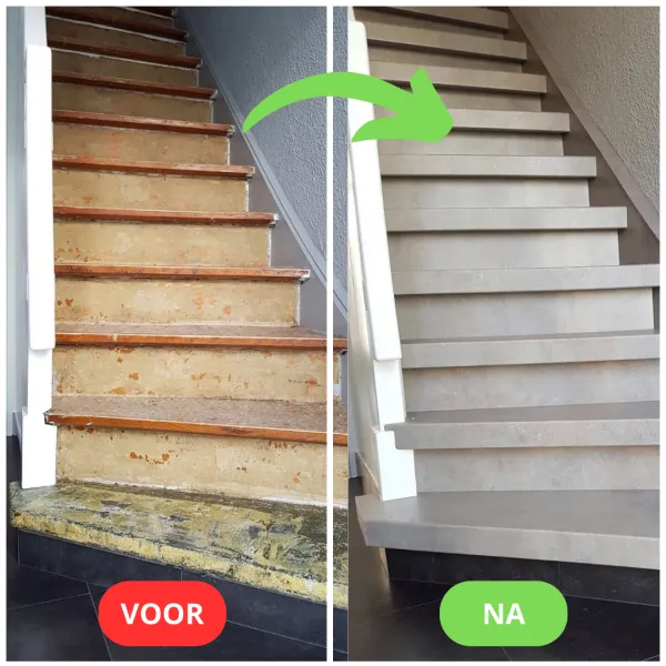 Voor en na traprenovatie